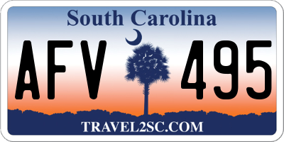 SC license plate AFV495