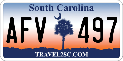 SC license plate AFV497