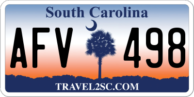 SC license plate AFV498