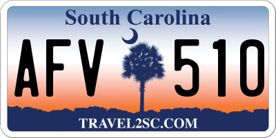 SC license plate AFV510