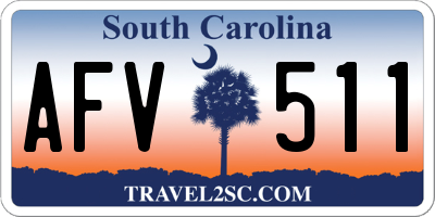 SC license plate AFV511