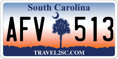 SC license plate AFV513