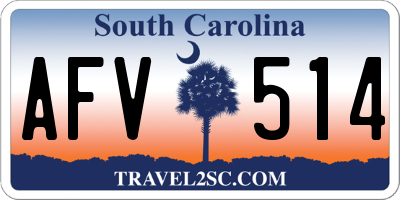 SC license plate AFV514