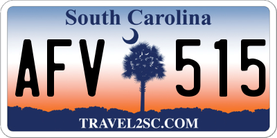 SC license plate AFV515