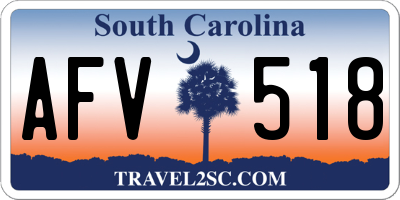 SC license plate AFV518