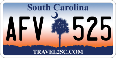 SC license plate AFV525