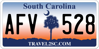 SC license plate AFV528