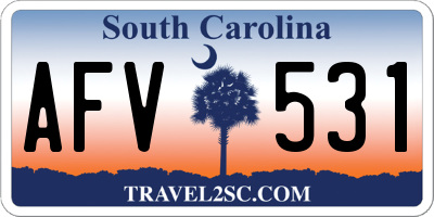 SC license plate AFV531