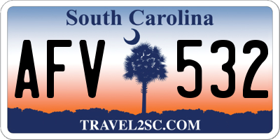 SC license plate AFV532