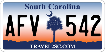 SC license plate AFV542