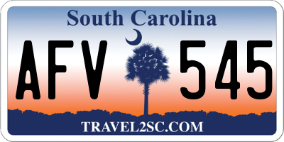 SC license plate AFV545
