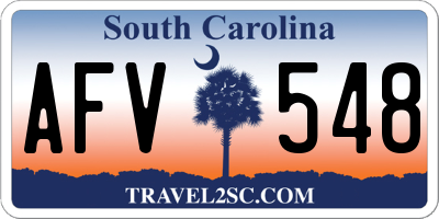 SC license plate AFV548