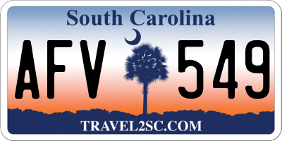 SC license plate AFV549