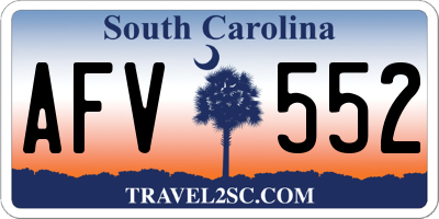 SC license plate AFV552