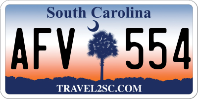 SC license plate AFV554