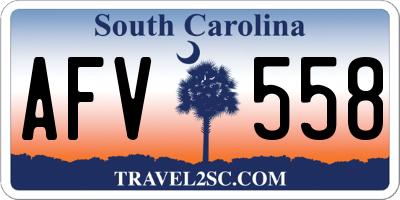 SC license plate AFV558
