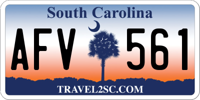 SC license plate AFV561