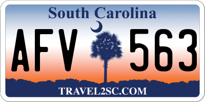 SC license plate AFV563
