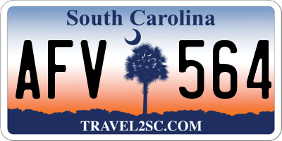 SC license plate AFV564