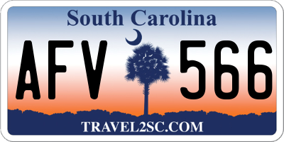 SC license plate AFV566