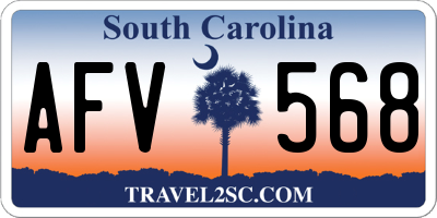 SC license plate AFV568