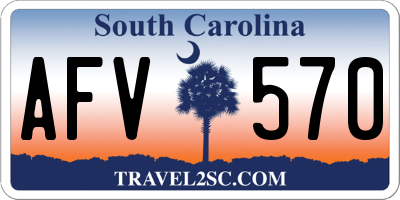 SC license plate AFV570