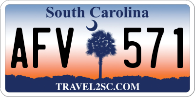 SC license plate AFV571