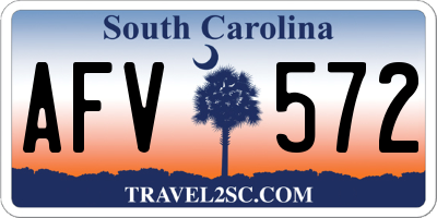 SC license plate AFV572