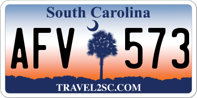 SC license plate AFV573