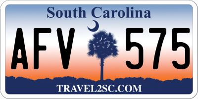 SC license plate AFV575