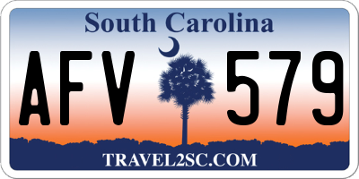 SC license plate AFV579