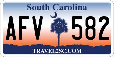 SC license plate AFV582
