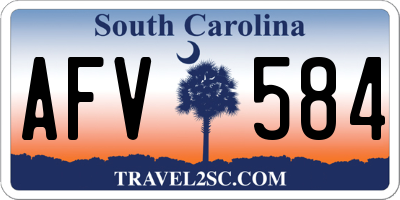 SC license plate AFV584