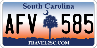 SC license plate AFV585