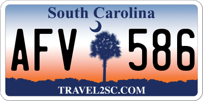 SC license plate AFV586