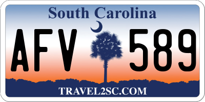 SC license plate AFV589