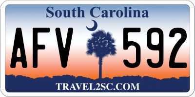 SC license plate AFV592