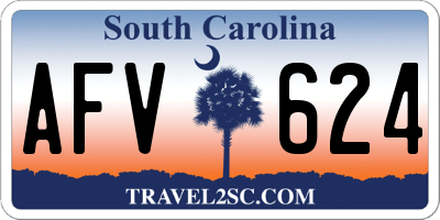 SC license plate AFV624