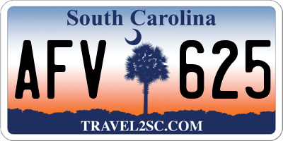 SC license plate AFV625