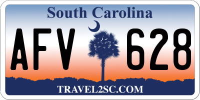 SC license plate AFV628