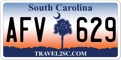 SC license plate AFV629