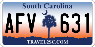 SC license plate AFV631