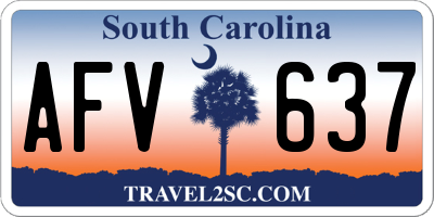 SC license plate AFV637