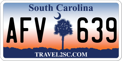 SC license plate AFV639