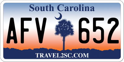 SC license plate AFV652