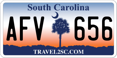 SC license plate AFV656