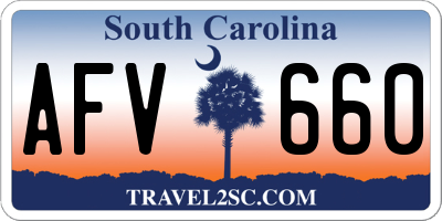 SC license plate AFV660