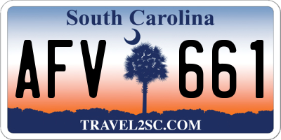 SC license plate AFV661