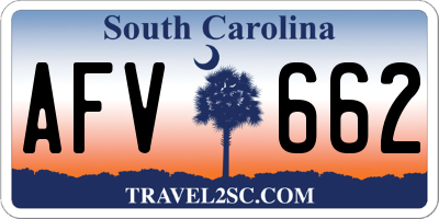 SC license plate AFV662