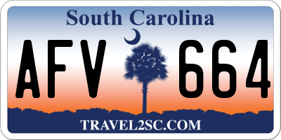 SC license plate AFV664